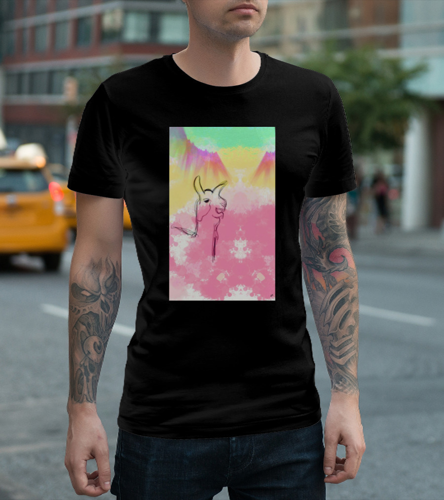 IAlpaca Trip Colorful Abstract Dreamscape T-Shirt