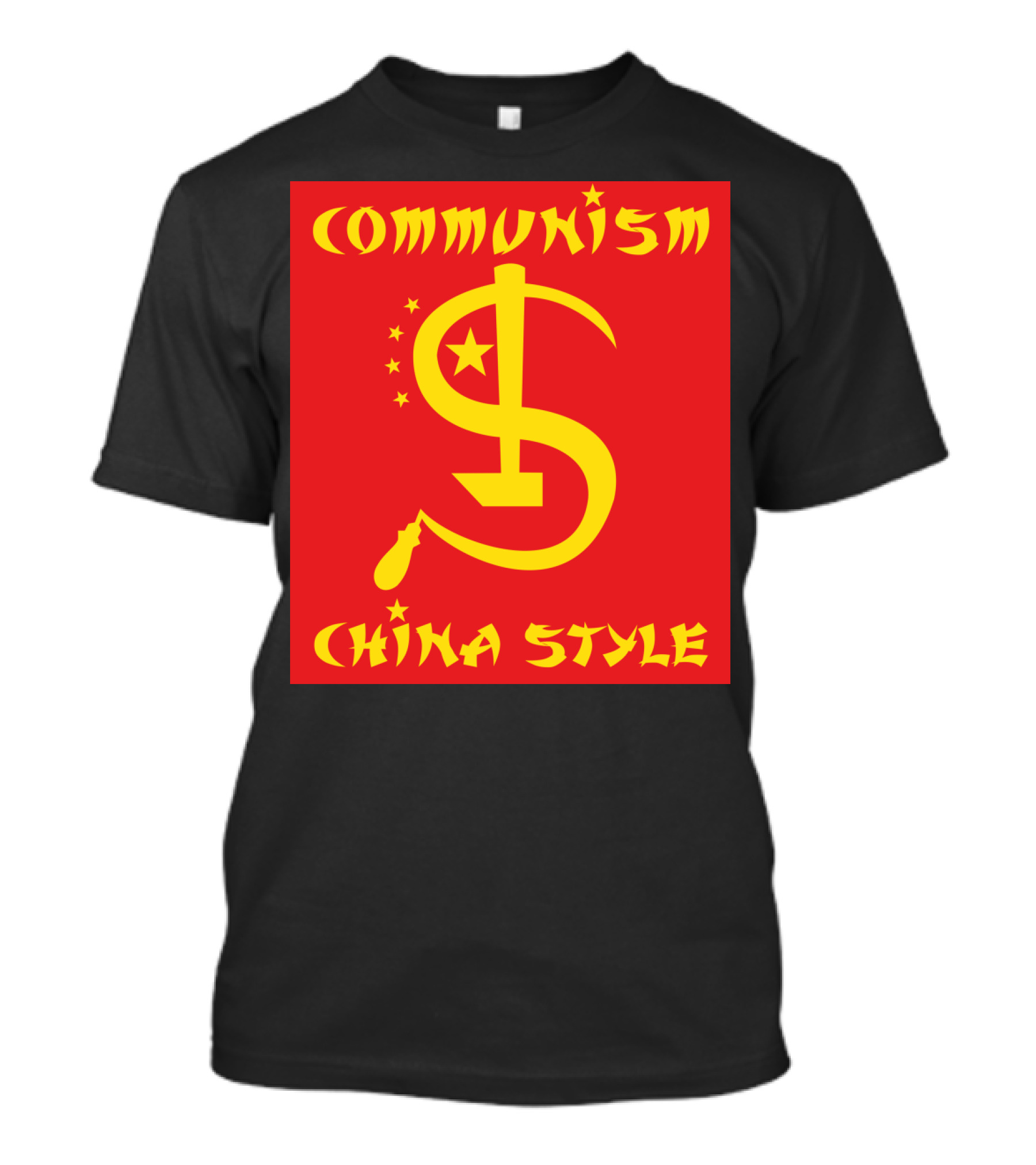 Communism China Style Dollar Sickle Red And Yellow T-Shirt