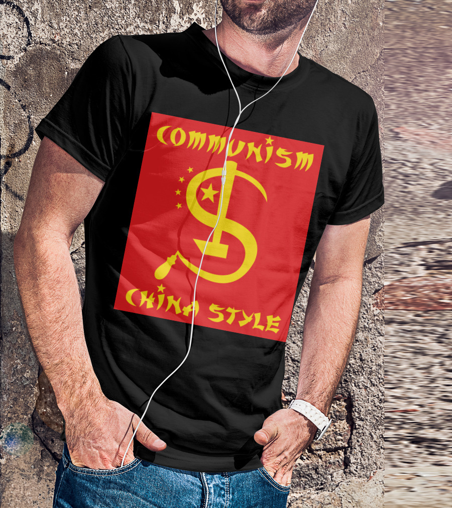 Communism China Style Dollar Sickle Red And Yellow T-Shirt