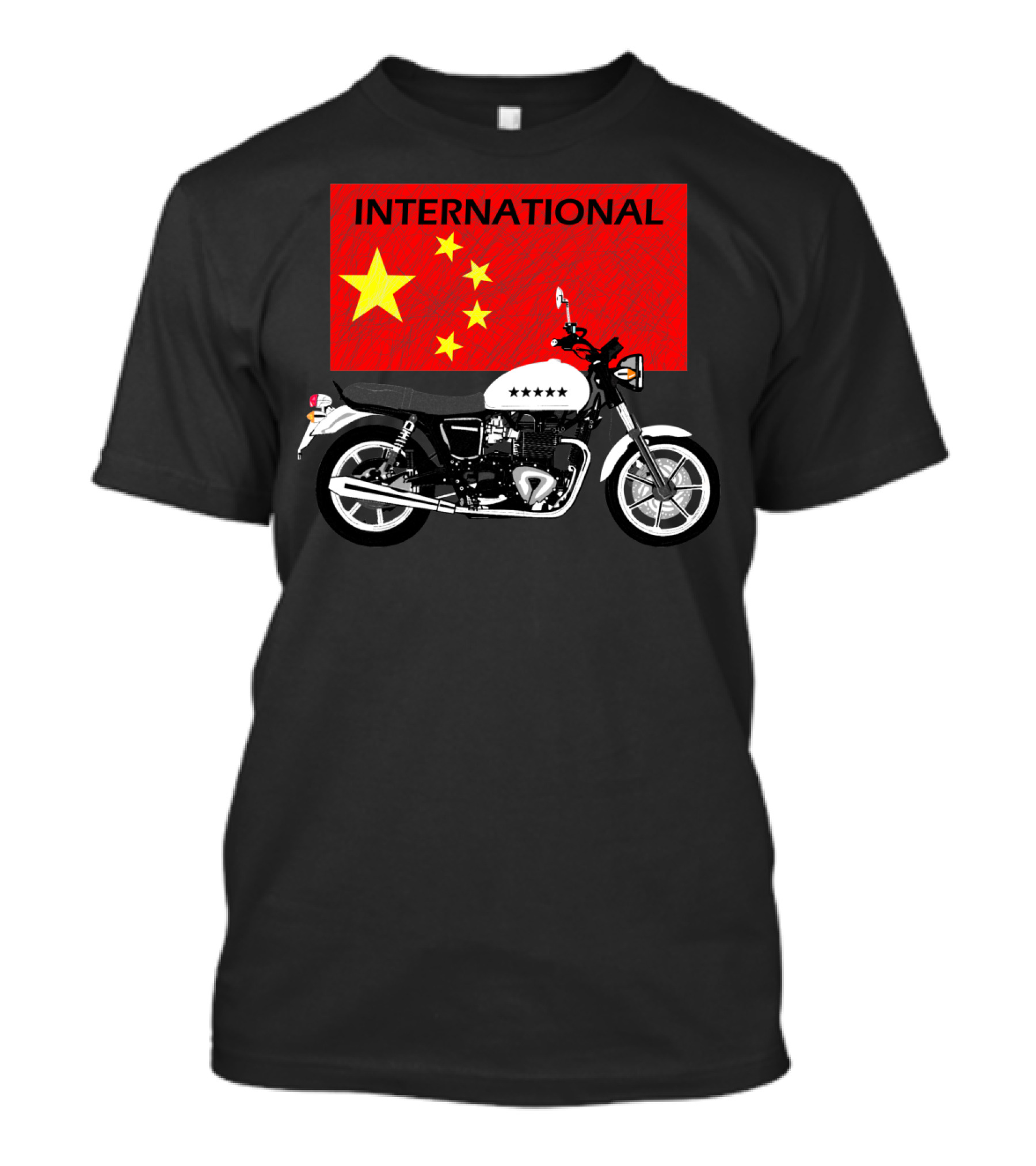 International Motorbike China Flag Stars T-Shirt
