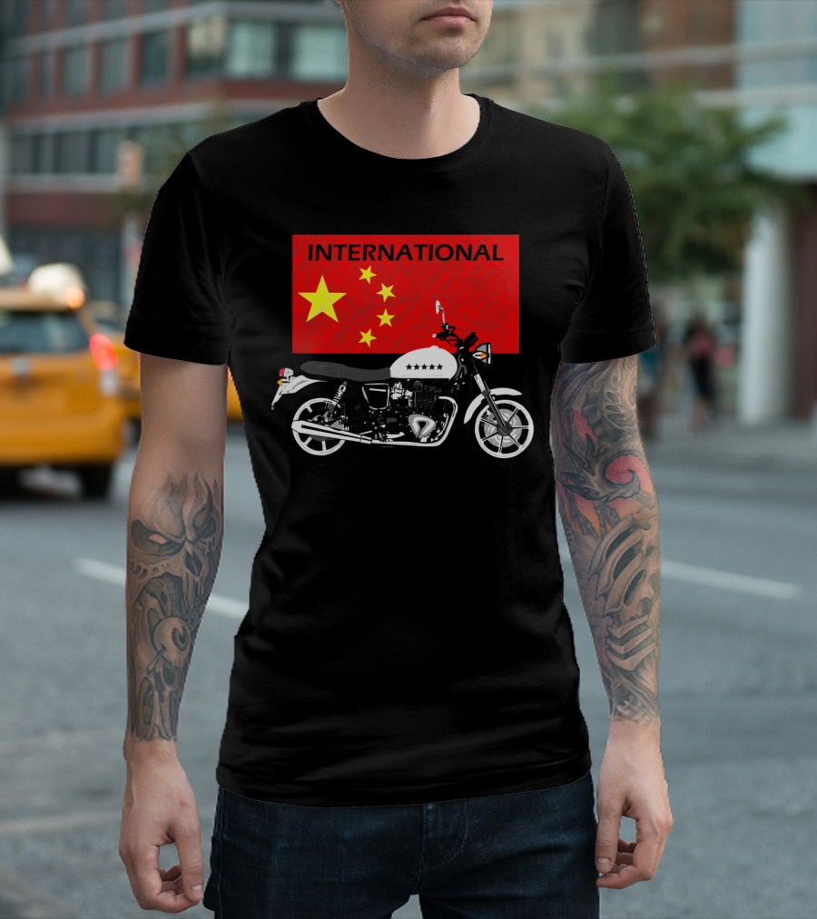 International Motorbike China Flag Stars T-Shirt