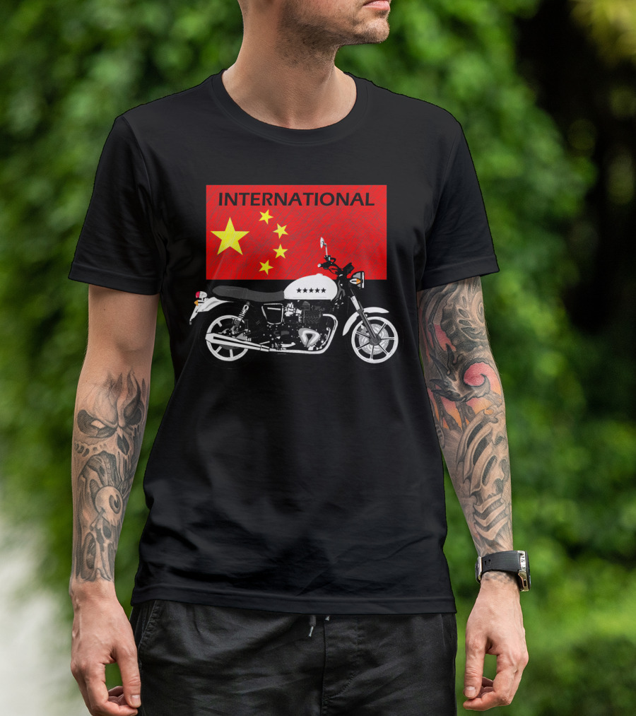 International Motorbike China Flag Stars T-Shirt