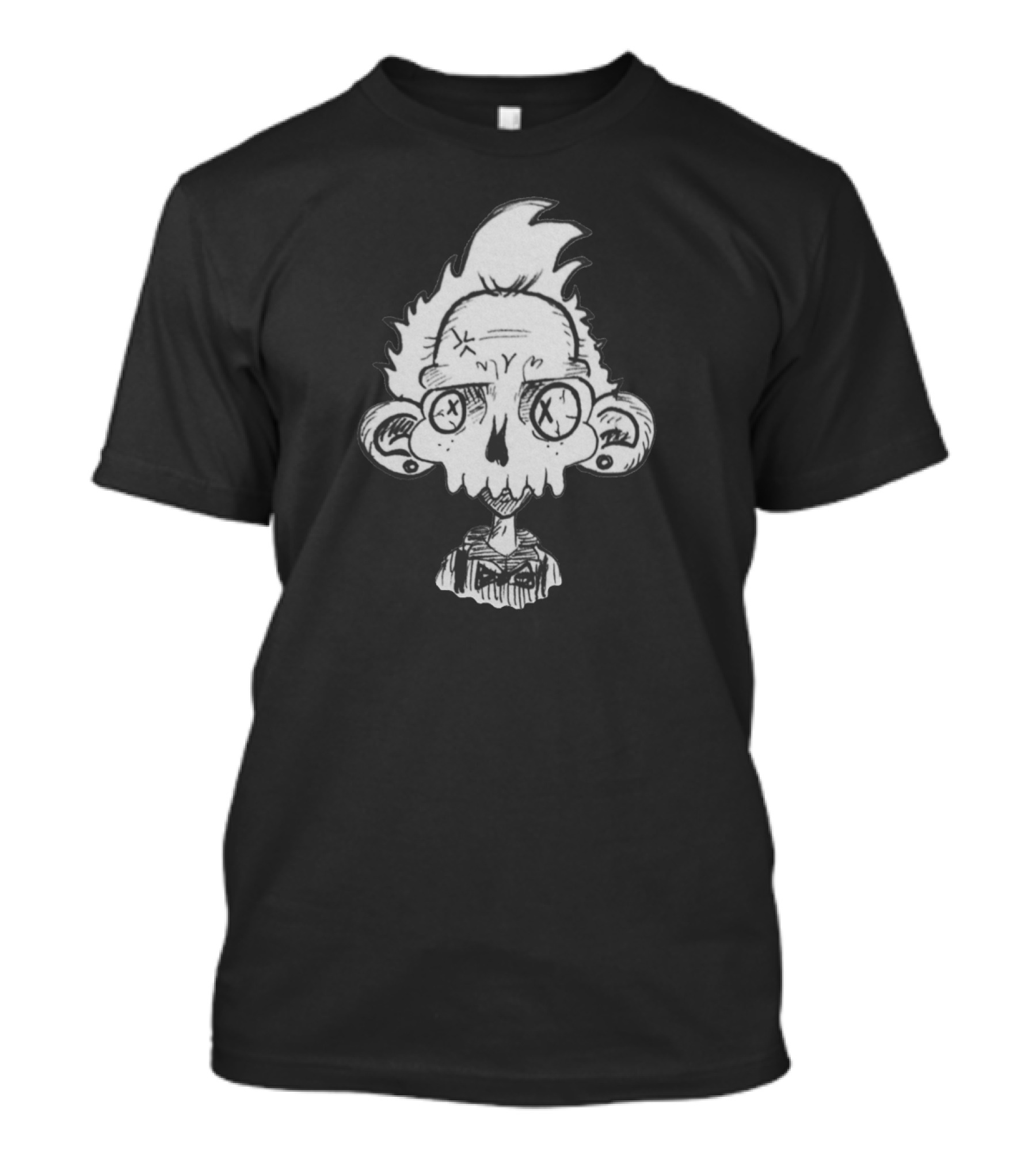 Skully Fren NY With Cross-Eyed Skull Face T-Shirt