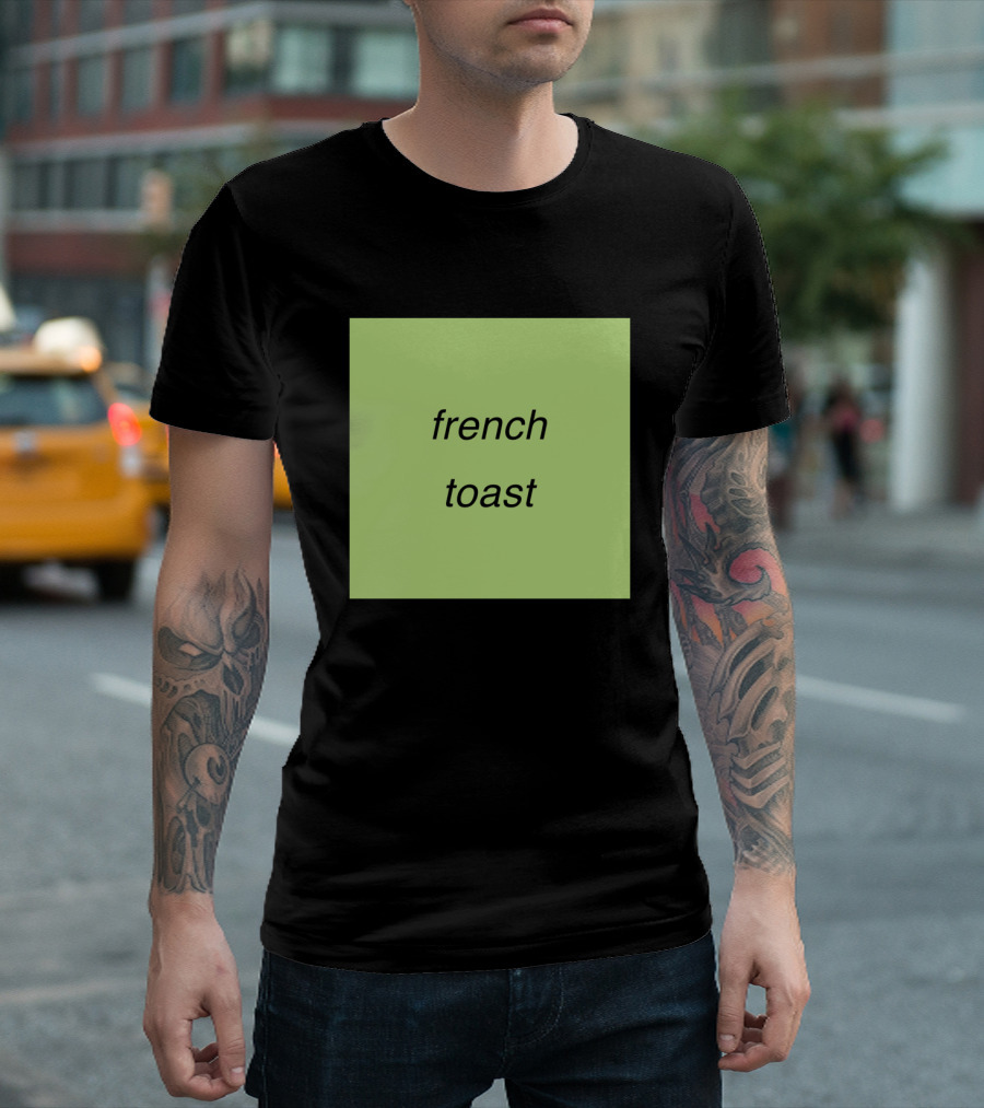 french toast text on light green background T-Shirt