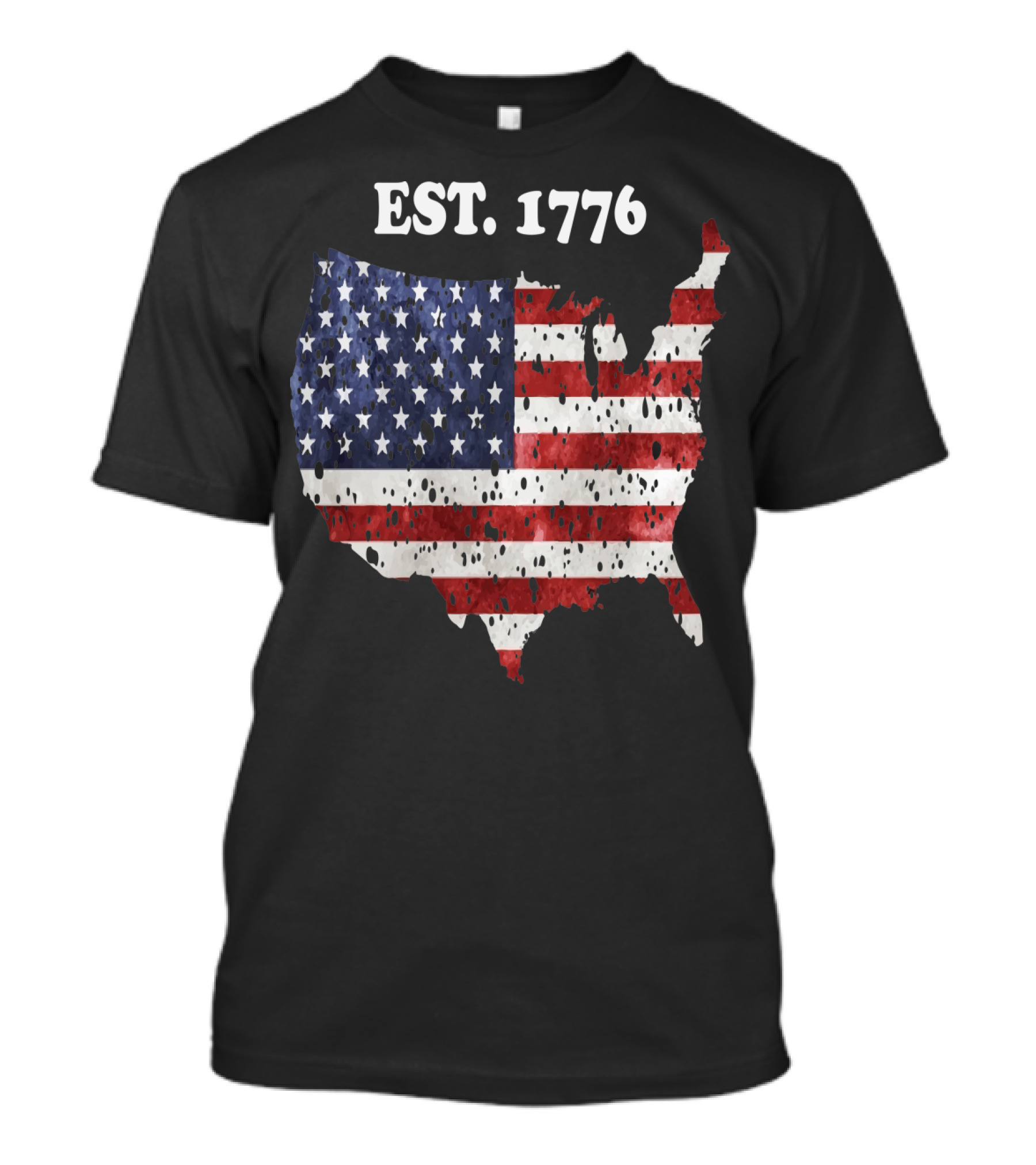 Est. 1776 United States Flag Map T-Shirt
