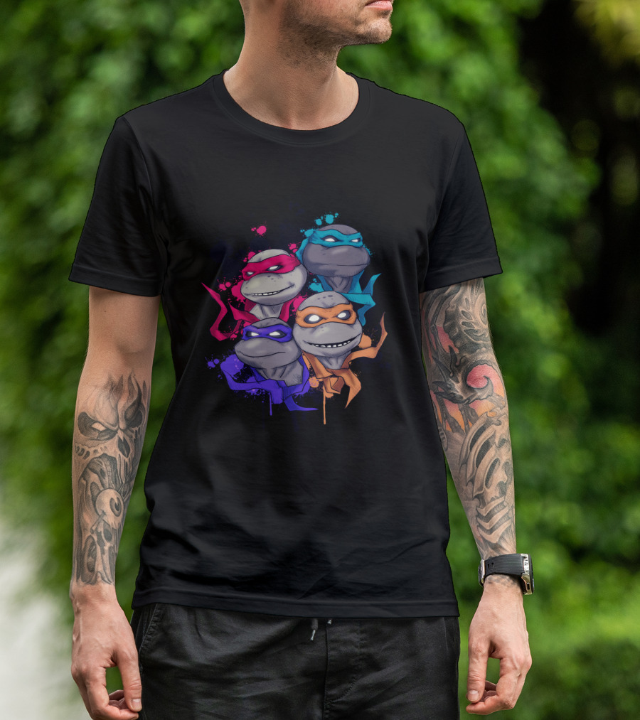 Teenage Mutant Neon Turtles Splatter T-Shirt