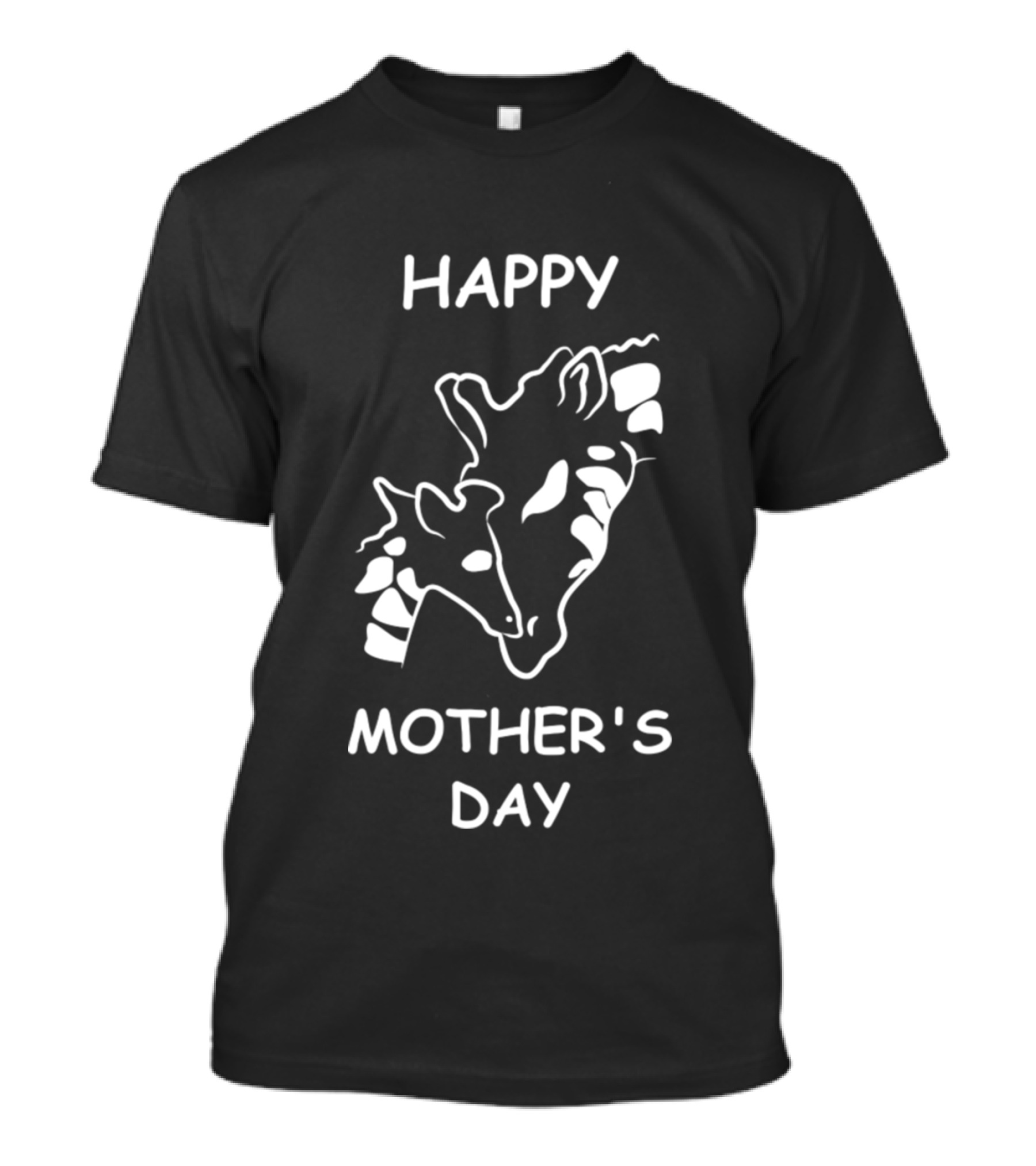 Happy Mother's Day Giraffe Arpil Loving Embrace T-Shirt