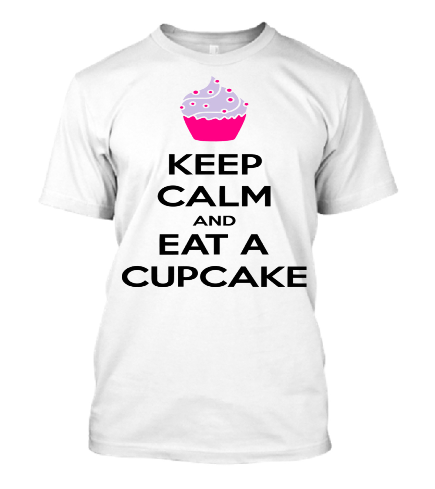 Keep Calm And Eat A Cupcake Pink And Purple Frosted Cupcake T-Shirt