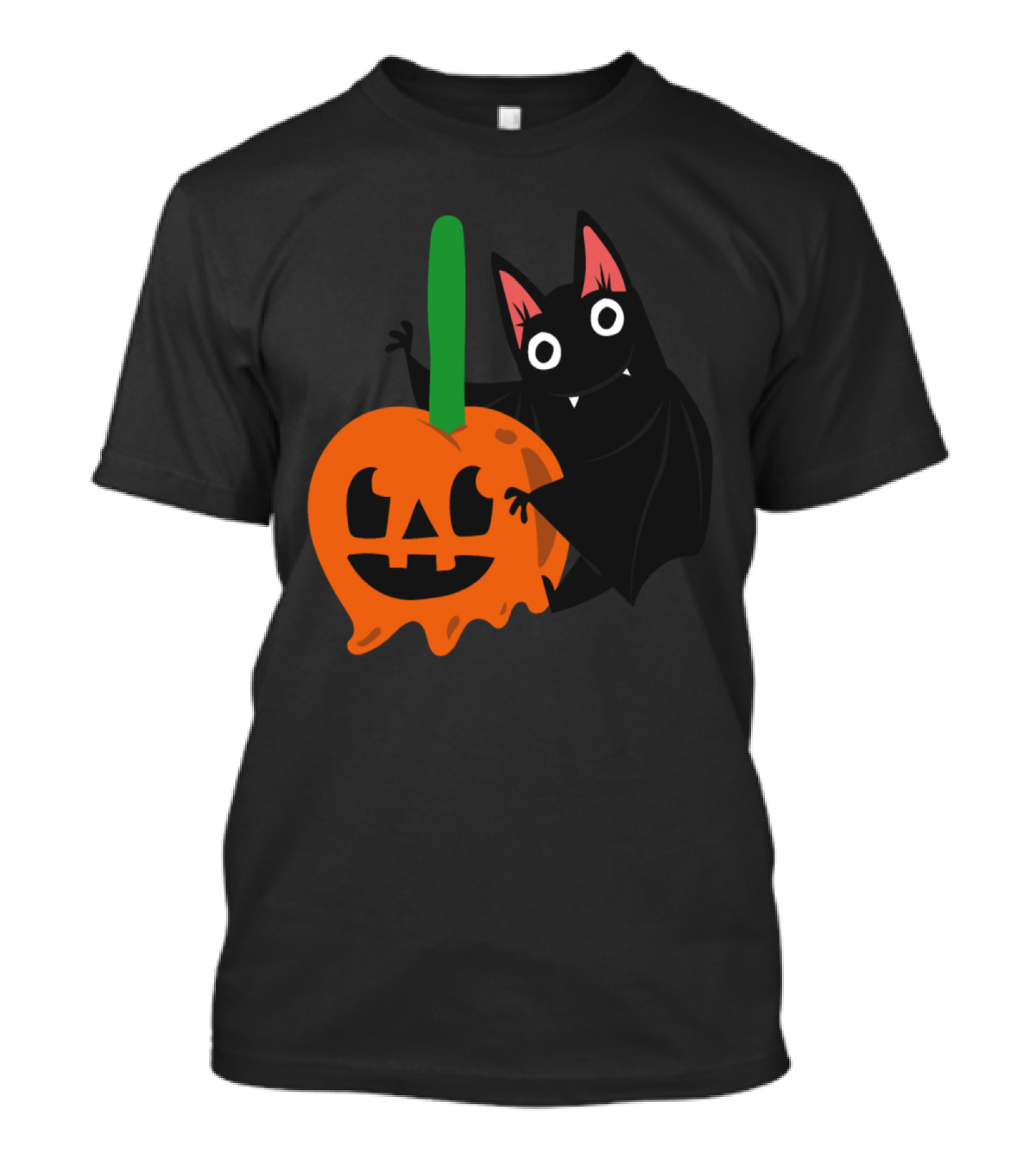 Bat With Pumpkin Halloween Jack-O'-Lantern Cute T-Shirt