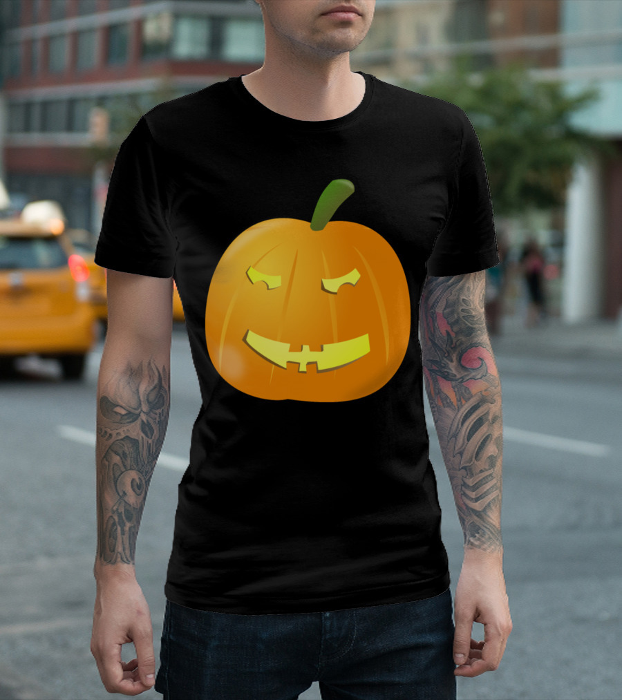 Puzzled Pumpkin Jack-O'-Lantern Halloween Expression T-Shirt