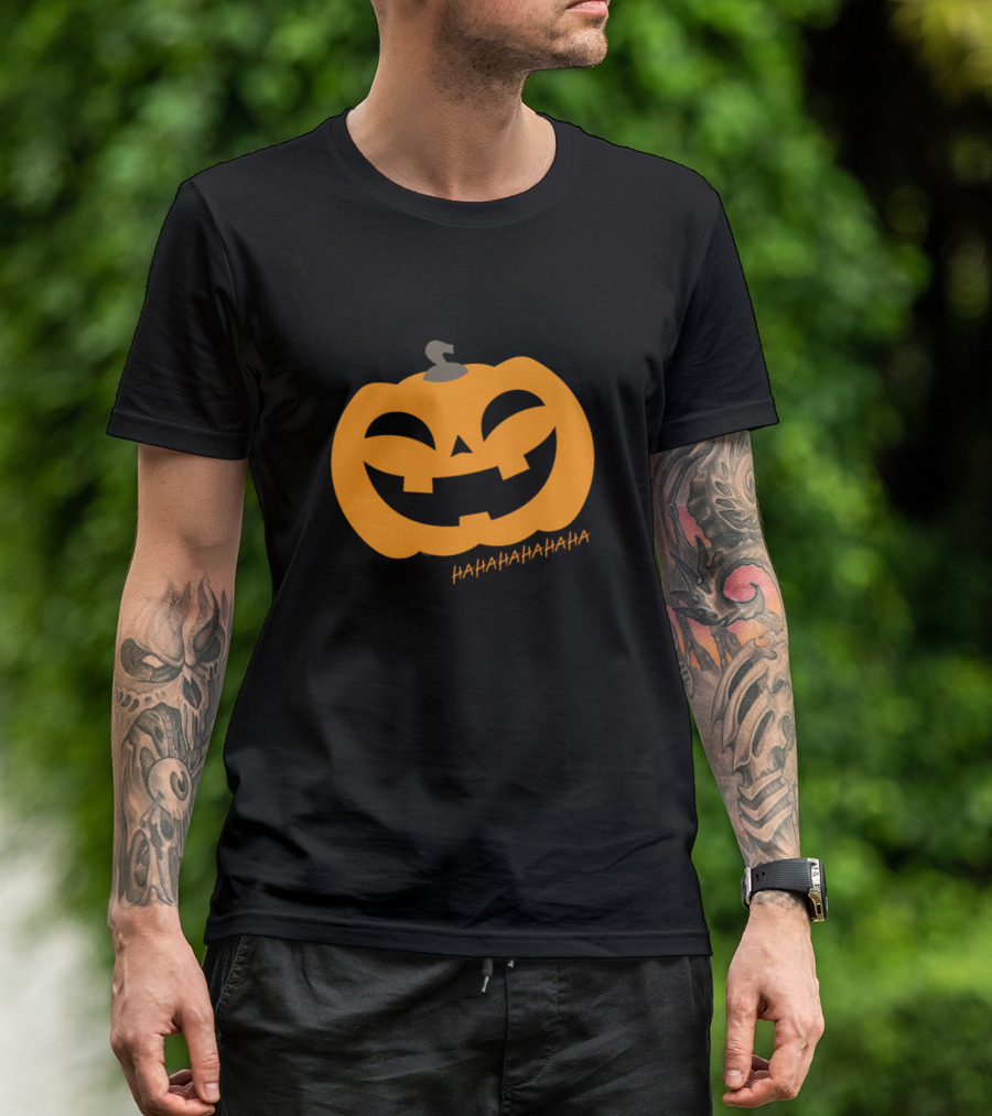 Laughing Pumpkin Hahahahaha Jack O' Lantern T-Shirt