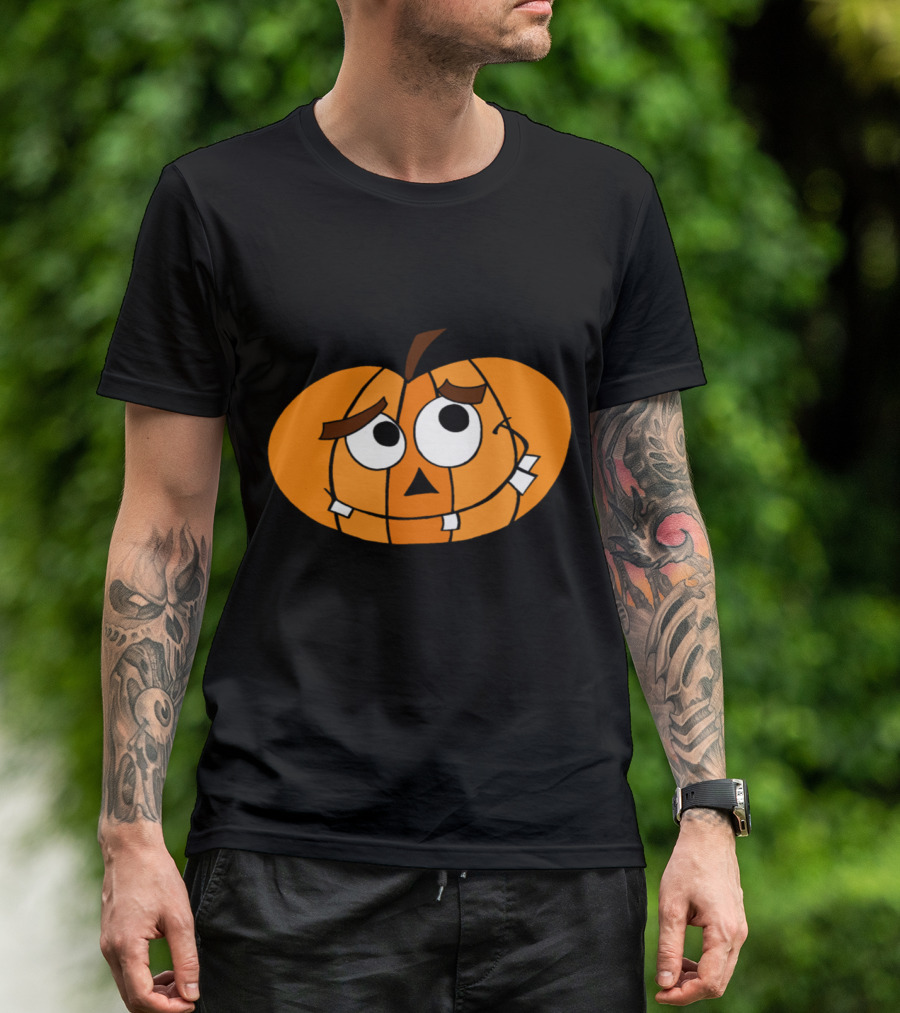 Pumpkin Halloween Jack O Lantern Trick Or Treat Face T-Shirt