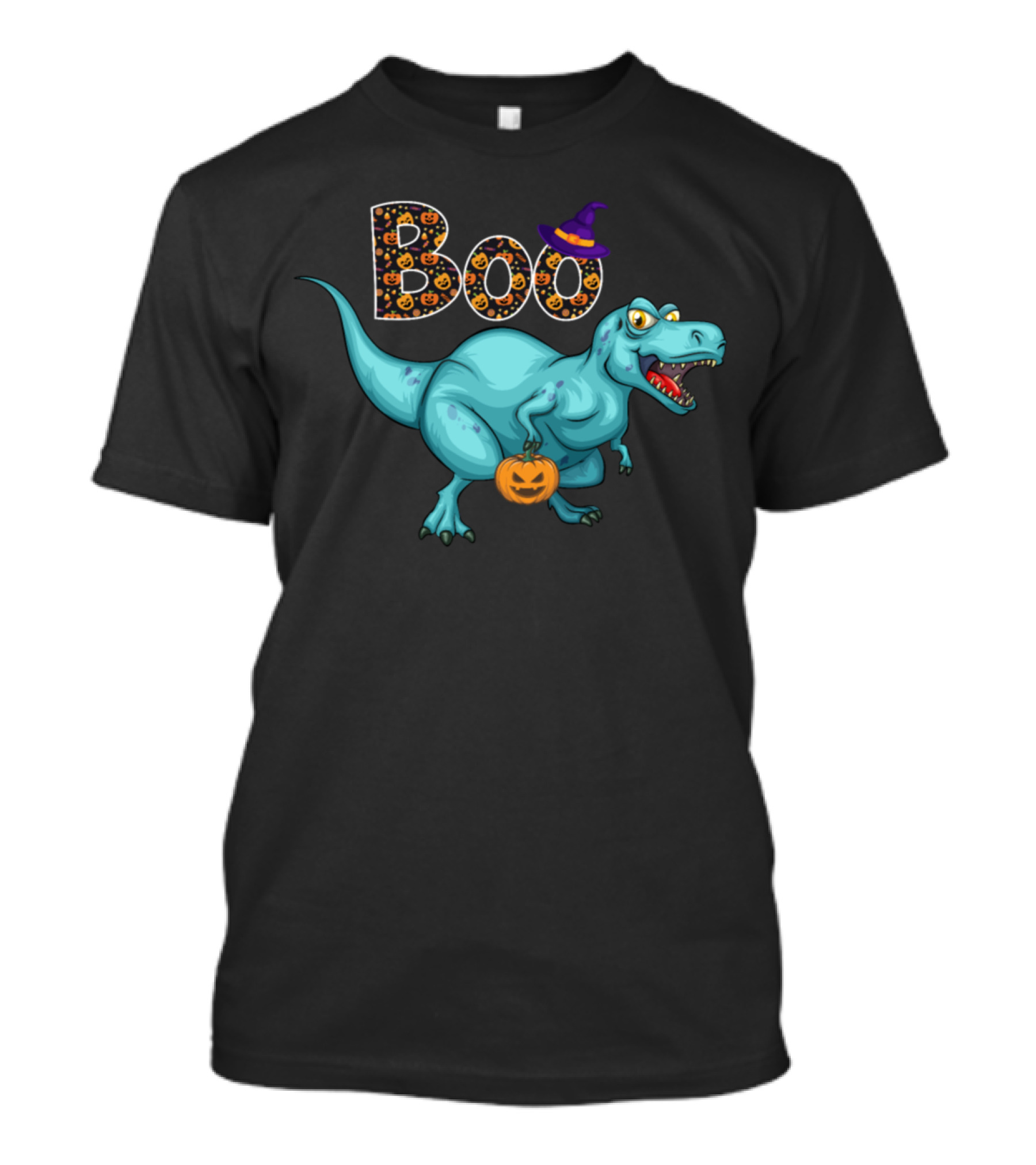 Boo T Rex Dinosaur Pumpkin Halloween Hat T-Shirt