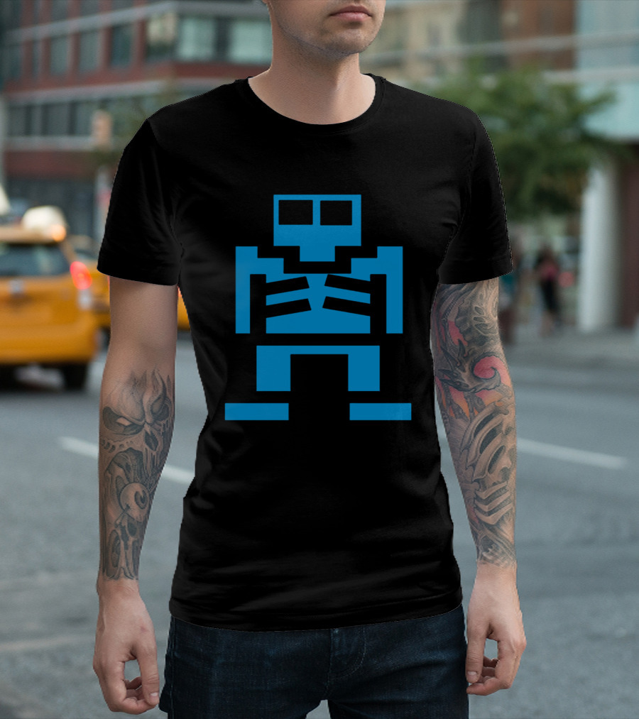 8Bit Pixel Skeleton Man RPG Game T-Shirt