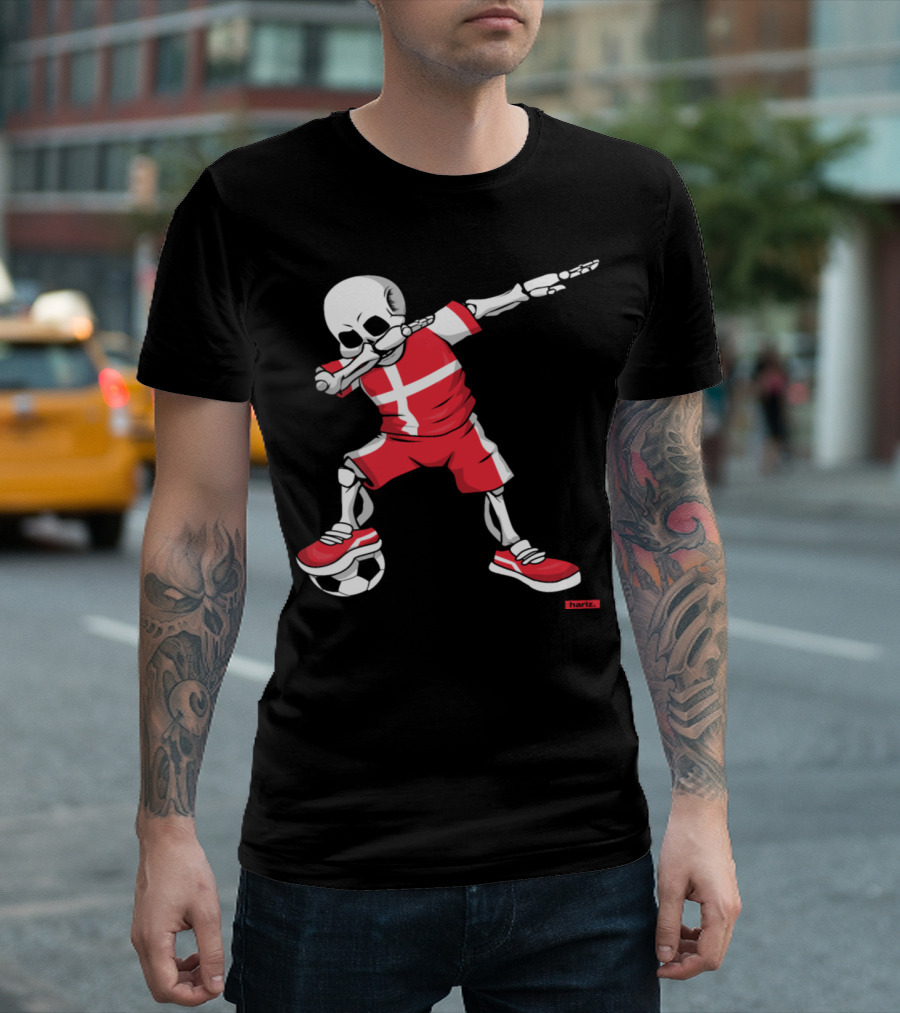 Soccer Dab Skeleton Denmark HARIZ T-Shirt