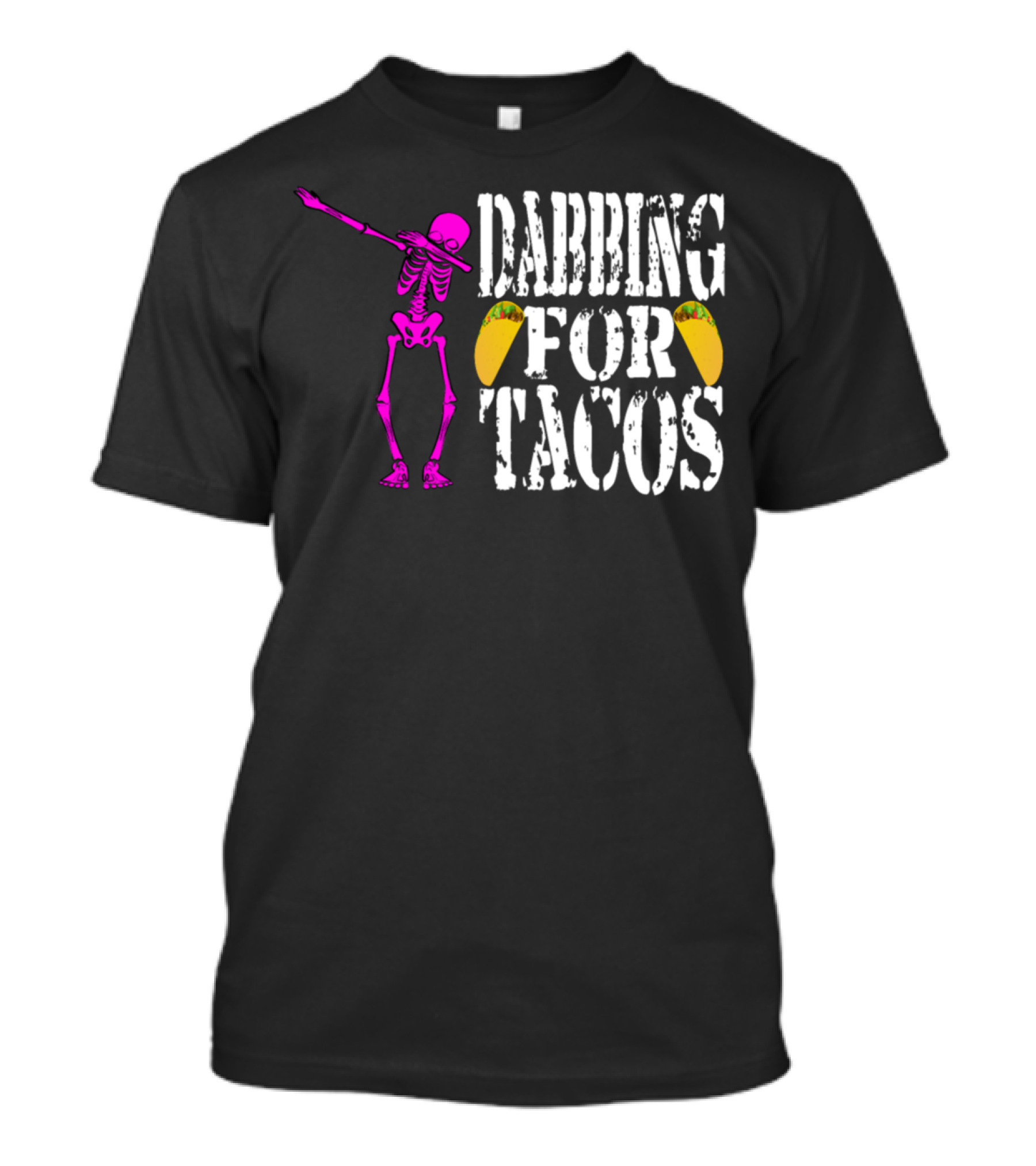 Dabbing For Tacos Pink Skeleton Halloween T-Shirt