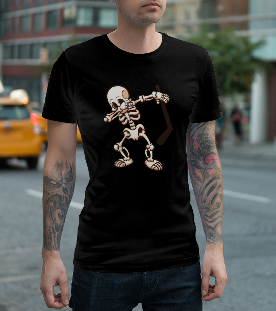 Hockey Skeleton Dabbing Pose T-Shirt