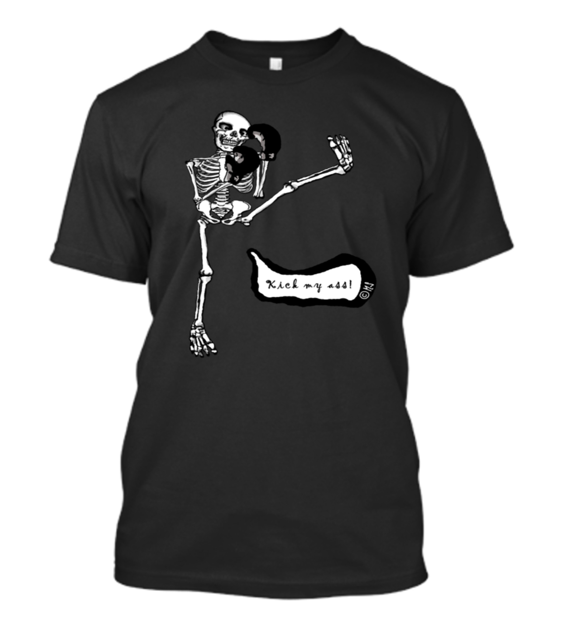 Kickboxer Skeleton Kick My Ass T-Shirt