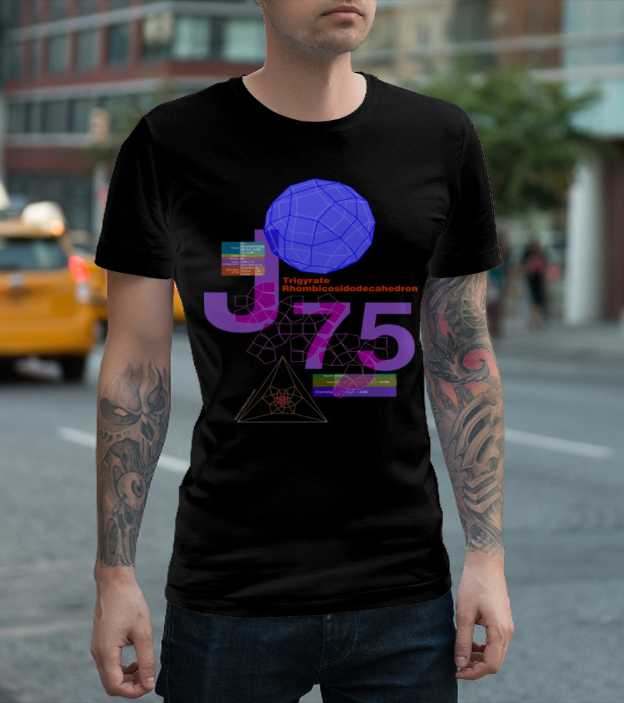 Trigyrate Rhombicosidodecahedron J75 Geometry Data Visualization T-Shirt