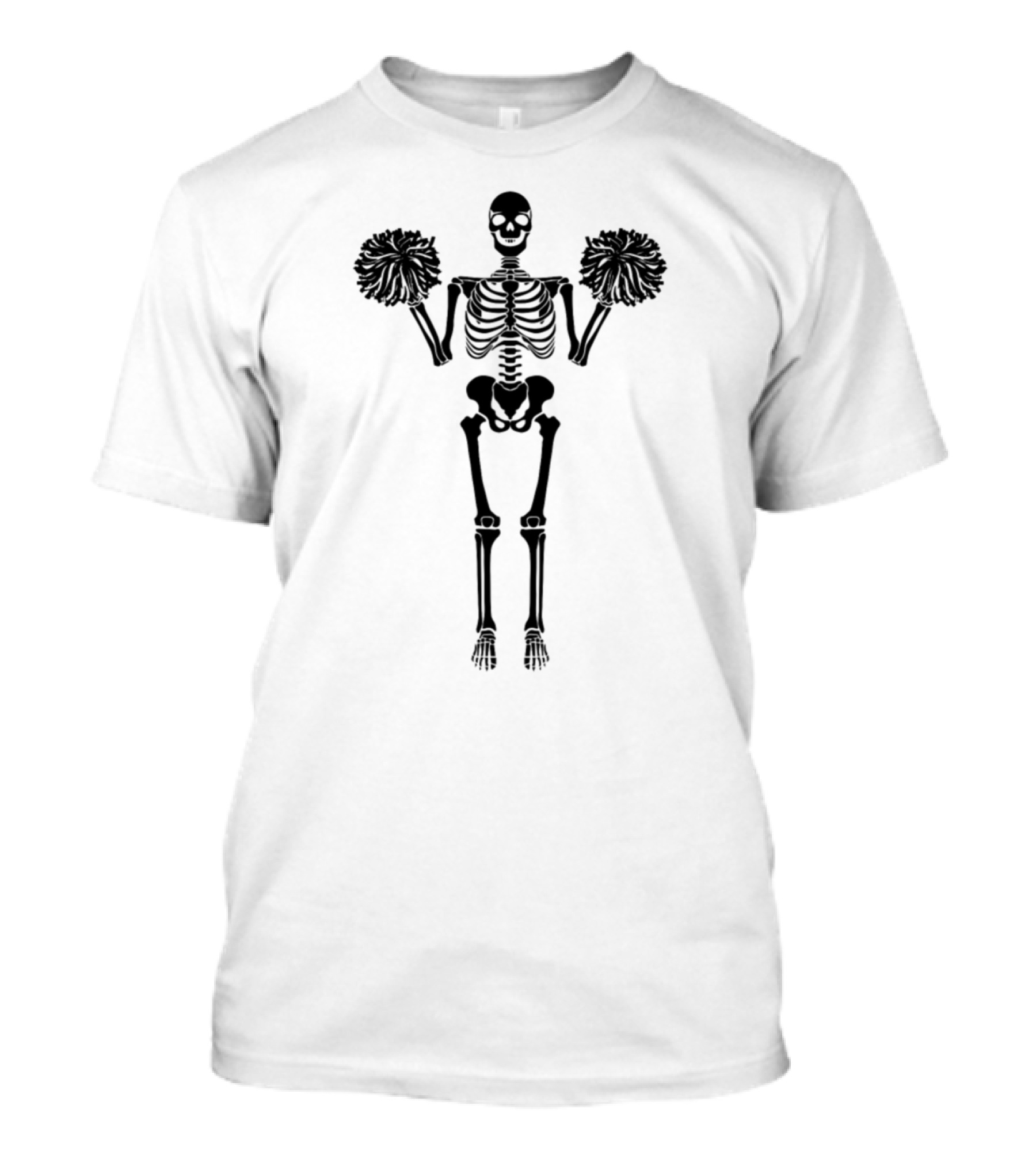 Cheer Skeleton With Pom Poms T-Shirt