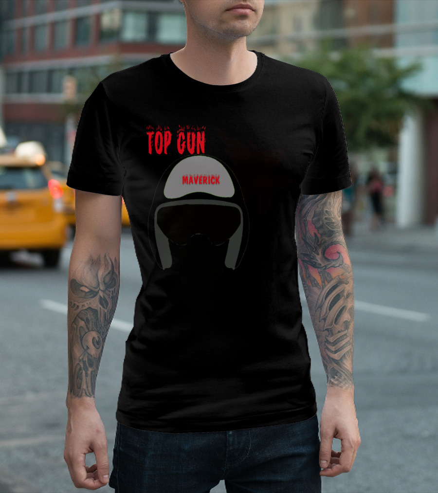 Top Gun Maverick Skull Pilot Helmet Fighter Jet T-Shirt
