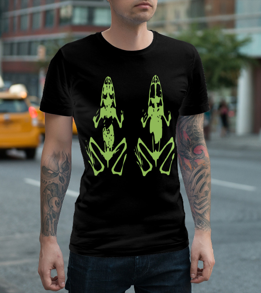 Dead Frogs Neon Skeleton Double T-Shirt