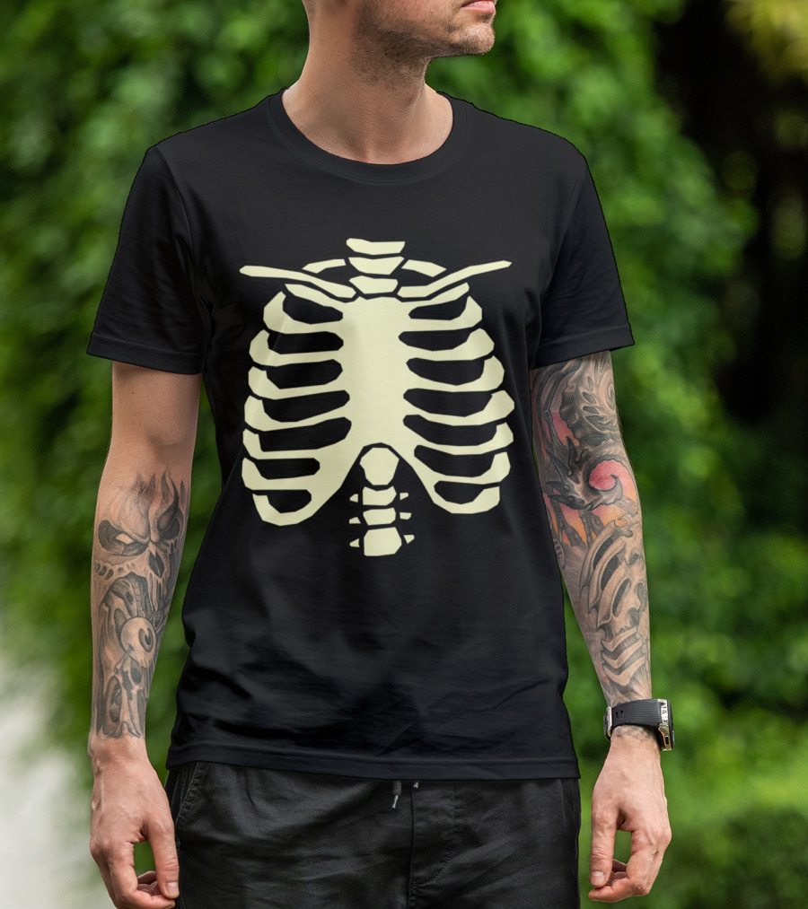 Halloween Skeleton Rib Cage Ribs T-Shirt