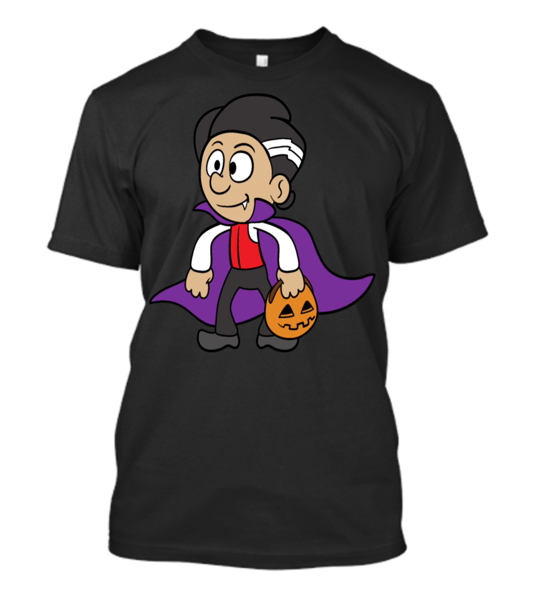 Halloween Trick Or Treat Vampire With Pumpkin Monster Zombie T-Shirt