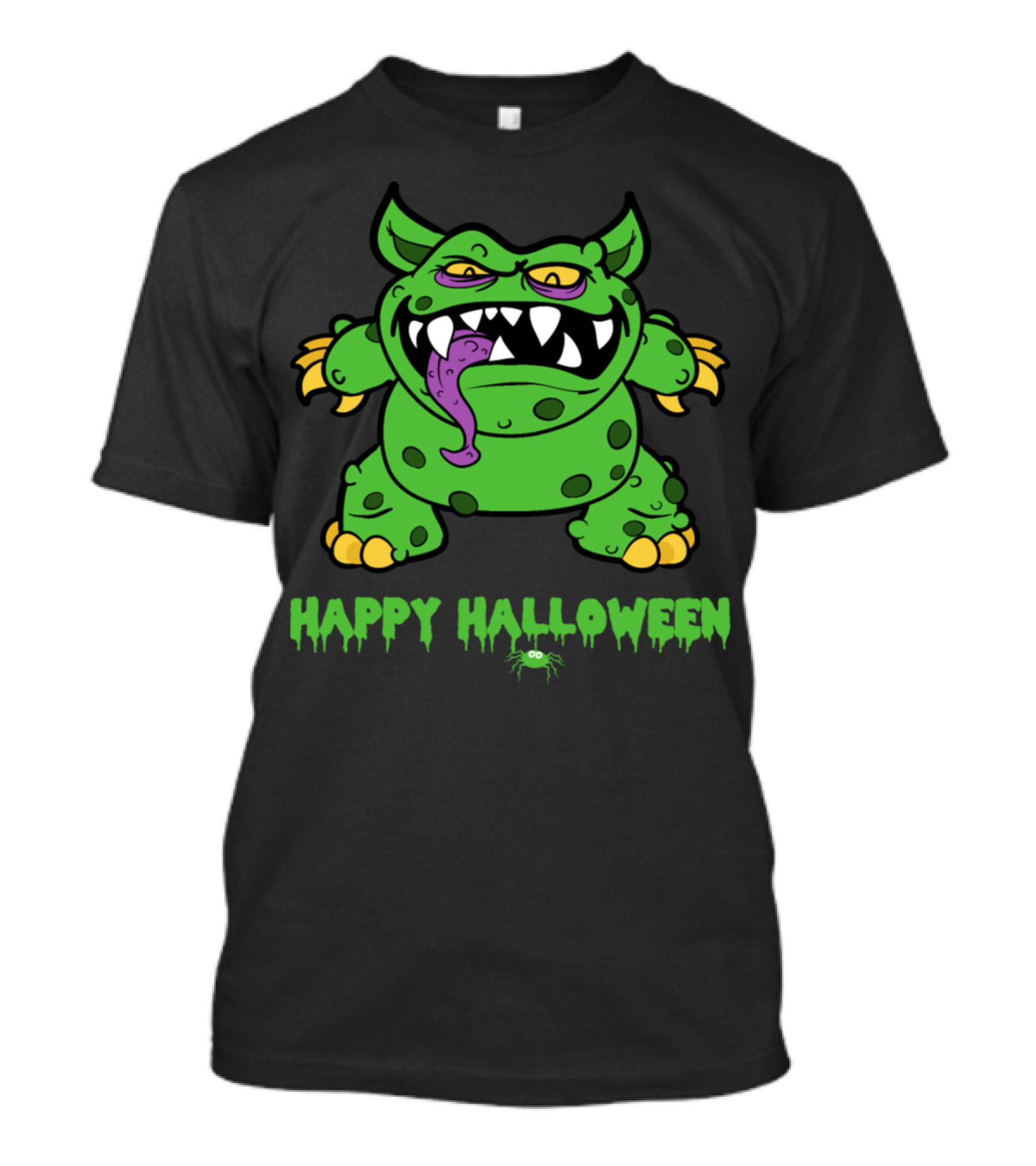 Happy Halloween Green Monster Zombie Horror Monster T-Shirt