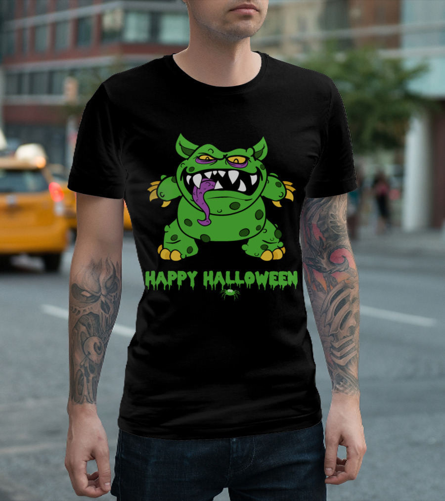 Happy Halloween Green Monster Zombie Horror Monster T-Shirt