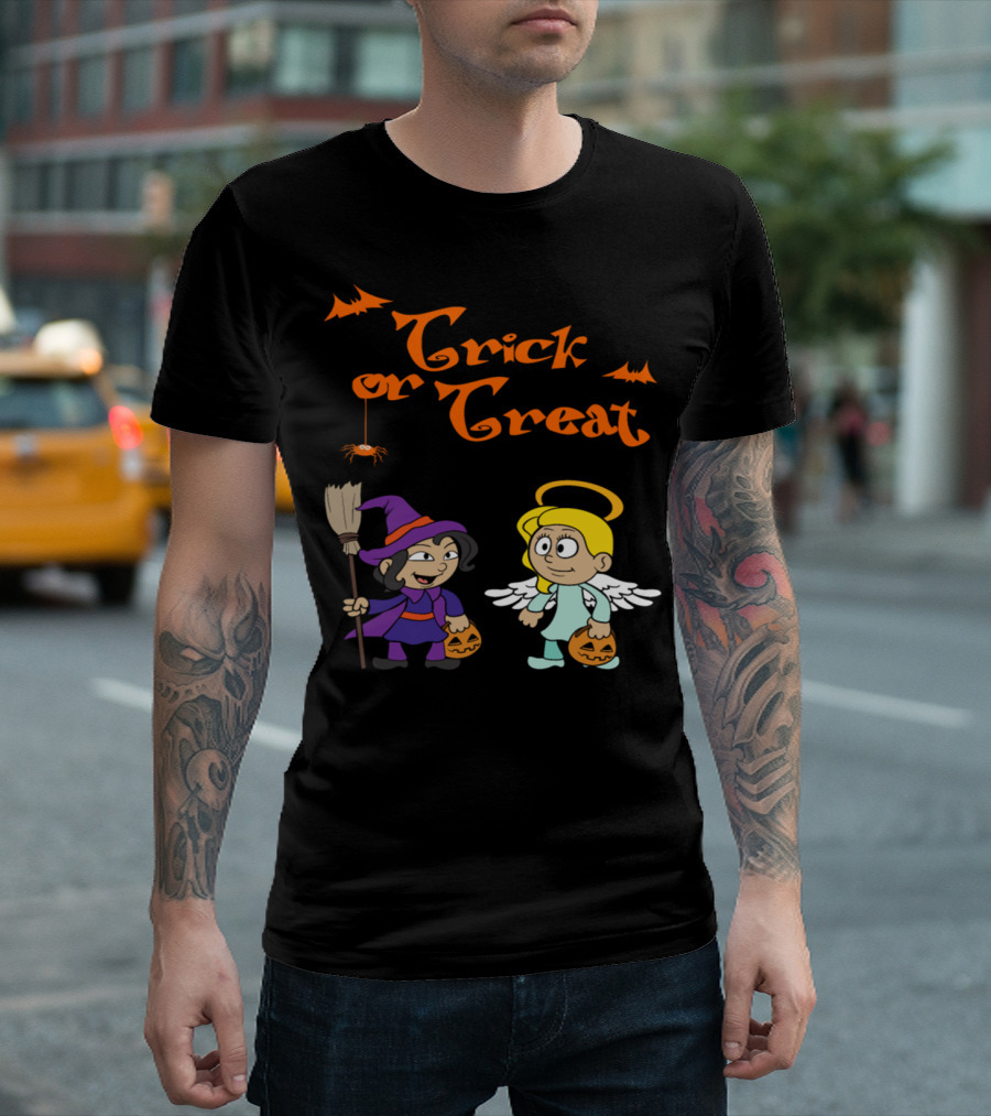 Trick Or Treat Halloween Costume Witch Angel Sweets Candy T-Shirt