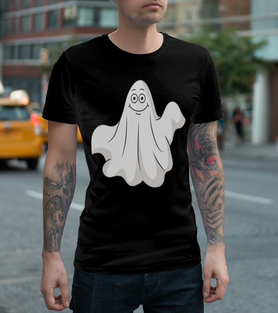 Happy Smiling Halloween Ghost T-Shirt