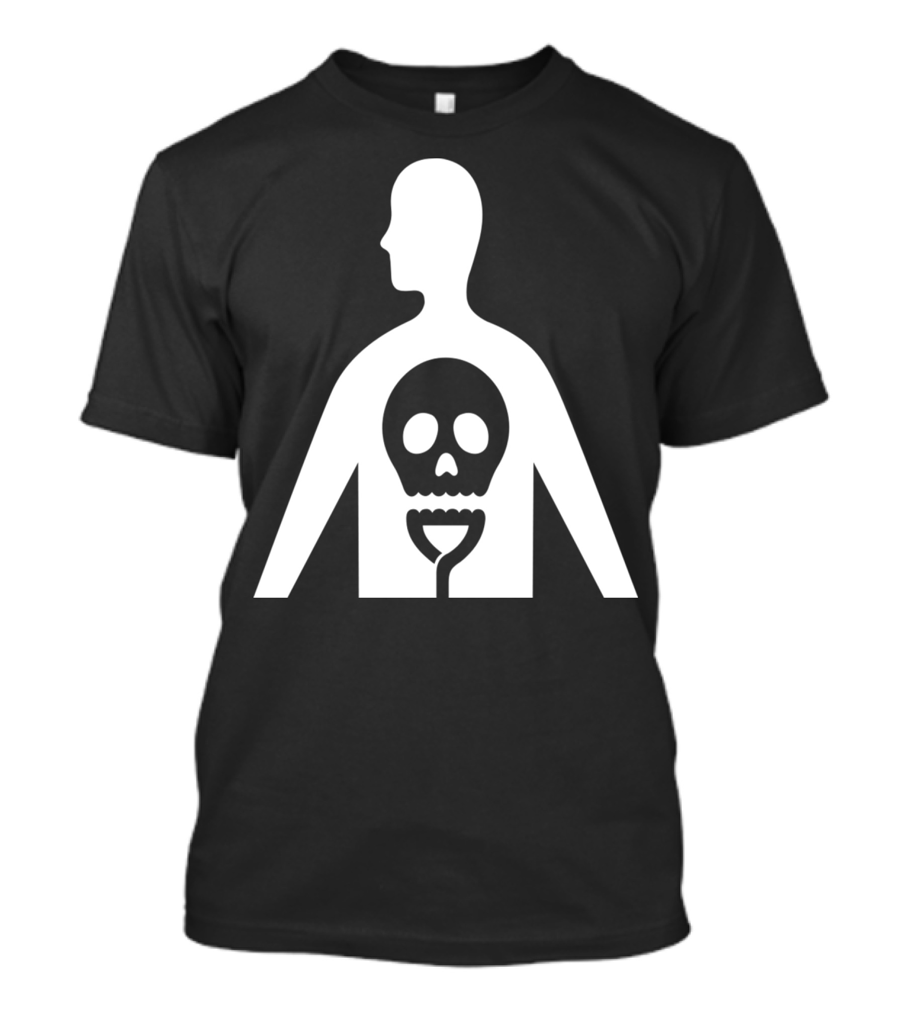 Person As Human With Embedded Skull T-Shirt