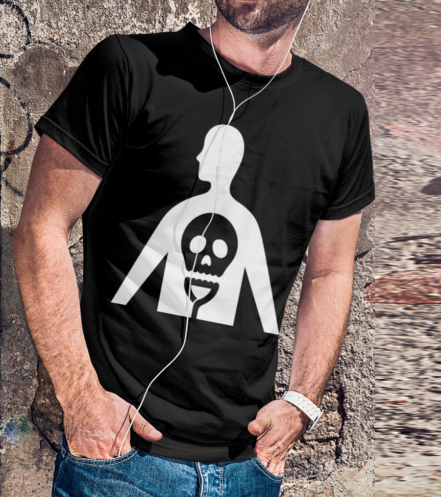 Person As Human With Embedded Skull T-Shirt