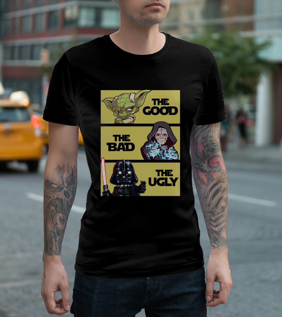 The Good The Bad The Ugly Star Wars Yoda Emperor Palpatine Darth Vader T-Shirt