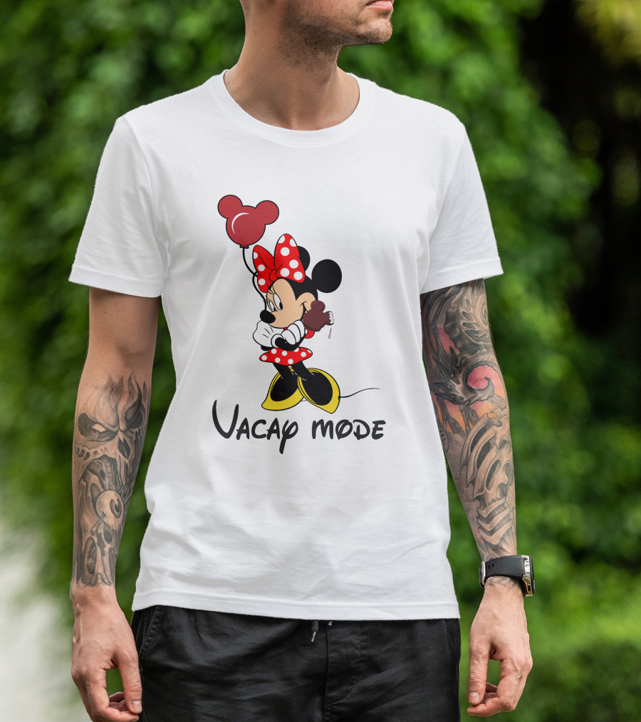Disney Minnie Mouse Vacay Mode Balloon And Ice Cream T-Shirt