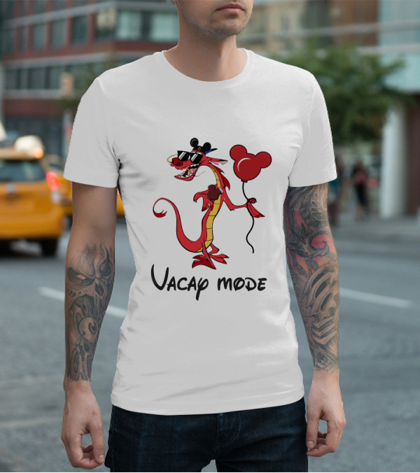 Mushu Vacay Mode Disney Mickey Balloon T-Shirt
