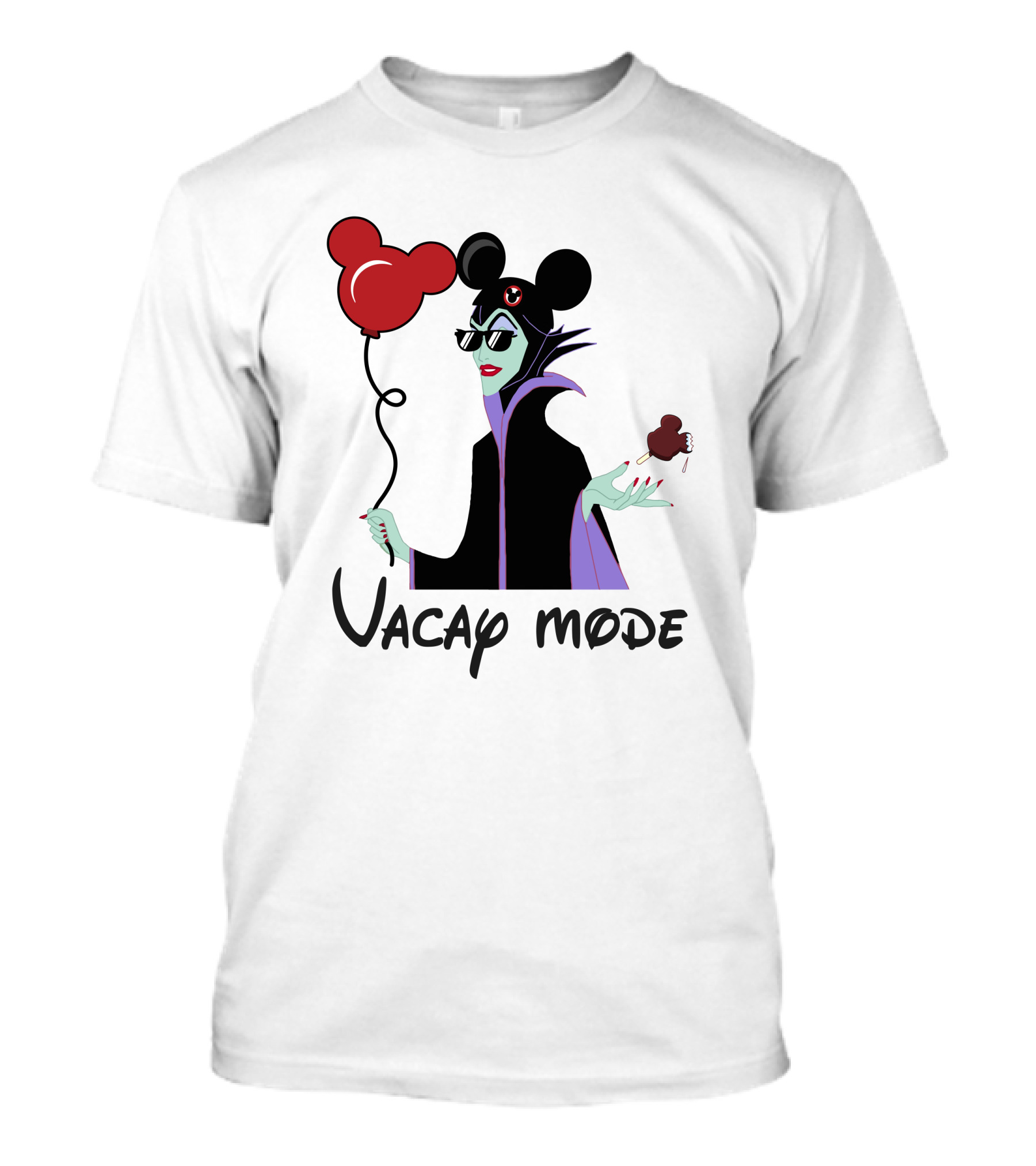 Maleficent Vacay Mode Disney Ears Balloon Chocolate Treat T-Shirt