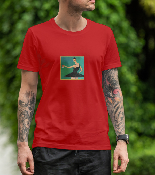 Black Swan With Wine Glass T-Shirt