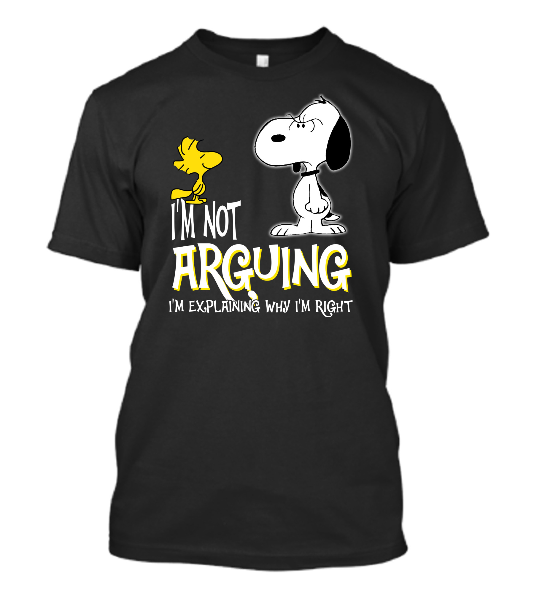 Snoopy Woodstock Arguing Peanuts Comic Strip Humor T-Shirt