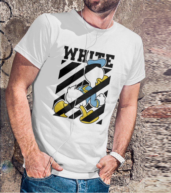 Donald Duck Off-White Stripes T-Shirt