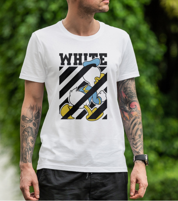 Donald Duck Off-White Stripes T-Shirt