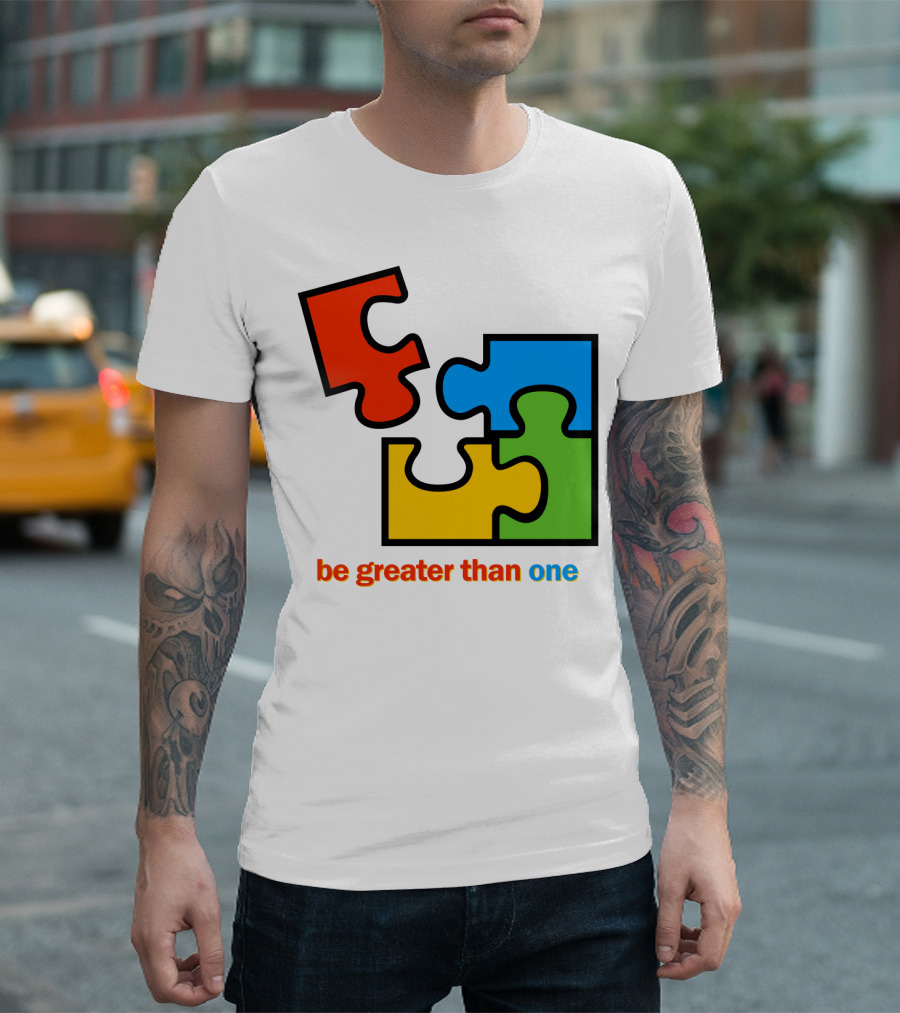 Office 2000 Be Greater Than One Puzzle Pieces T-Shirt