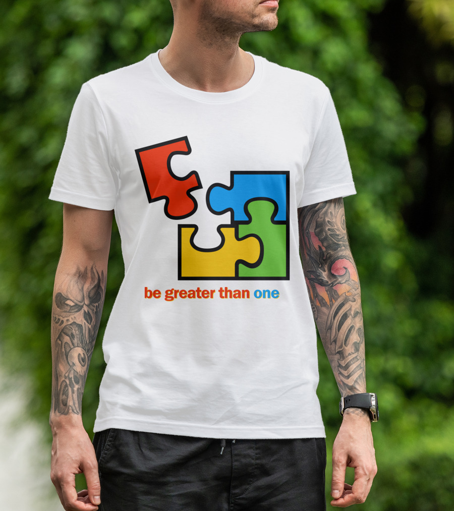 Office 2000 Be Greater Than One Puzzle Pieces T-Shirt