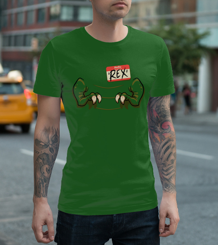 Hello My Name Is Rex Dinosaur Claws T-Shirt