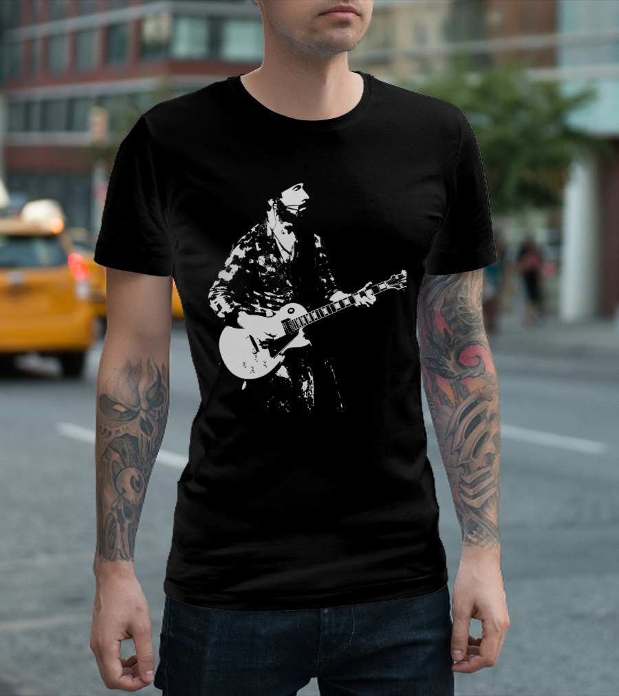 Mens Guitar Player Iconic Style Les Paul T-Shirt