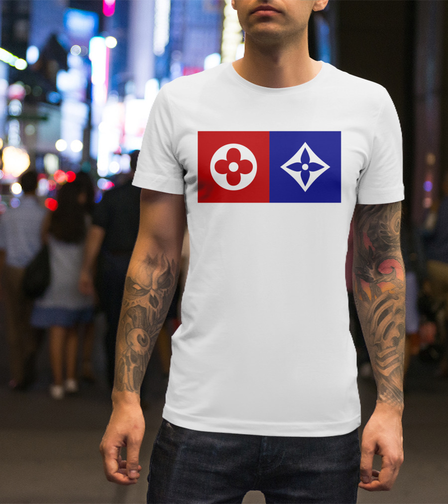 Best Dual Icon Flower Emblems T-Shirt
