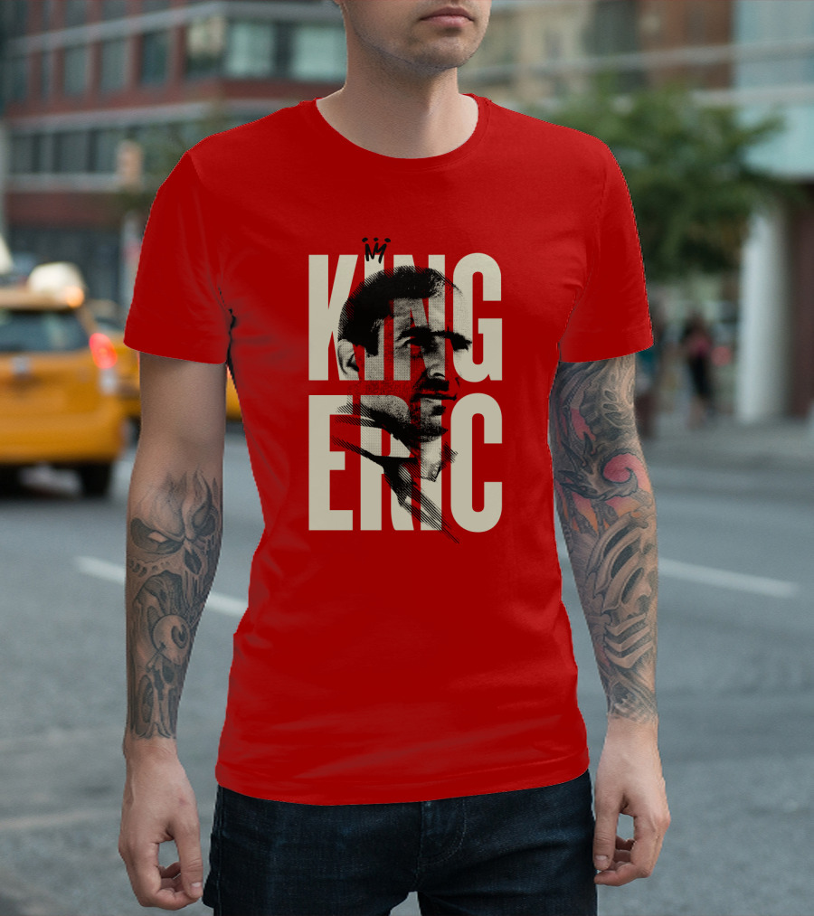 King Eric Legend Footballer Icon Red Majesty T-Shirt