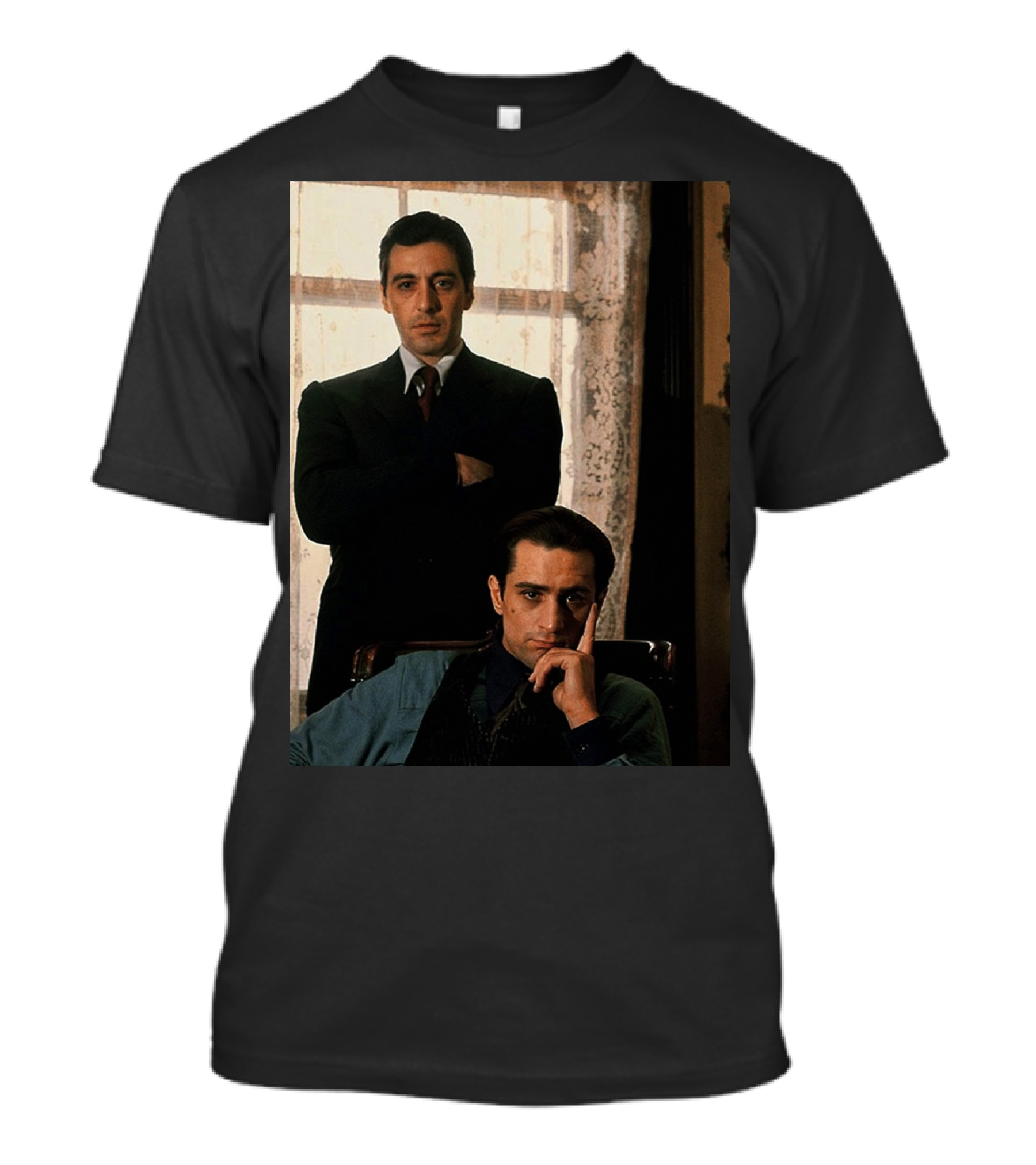 Iconic Scenes From The Godfather Film With Characters In Classic Suits T-Shirt