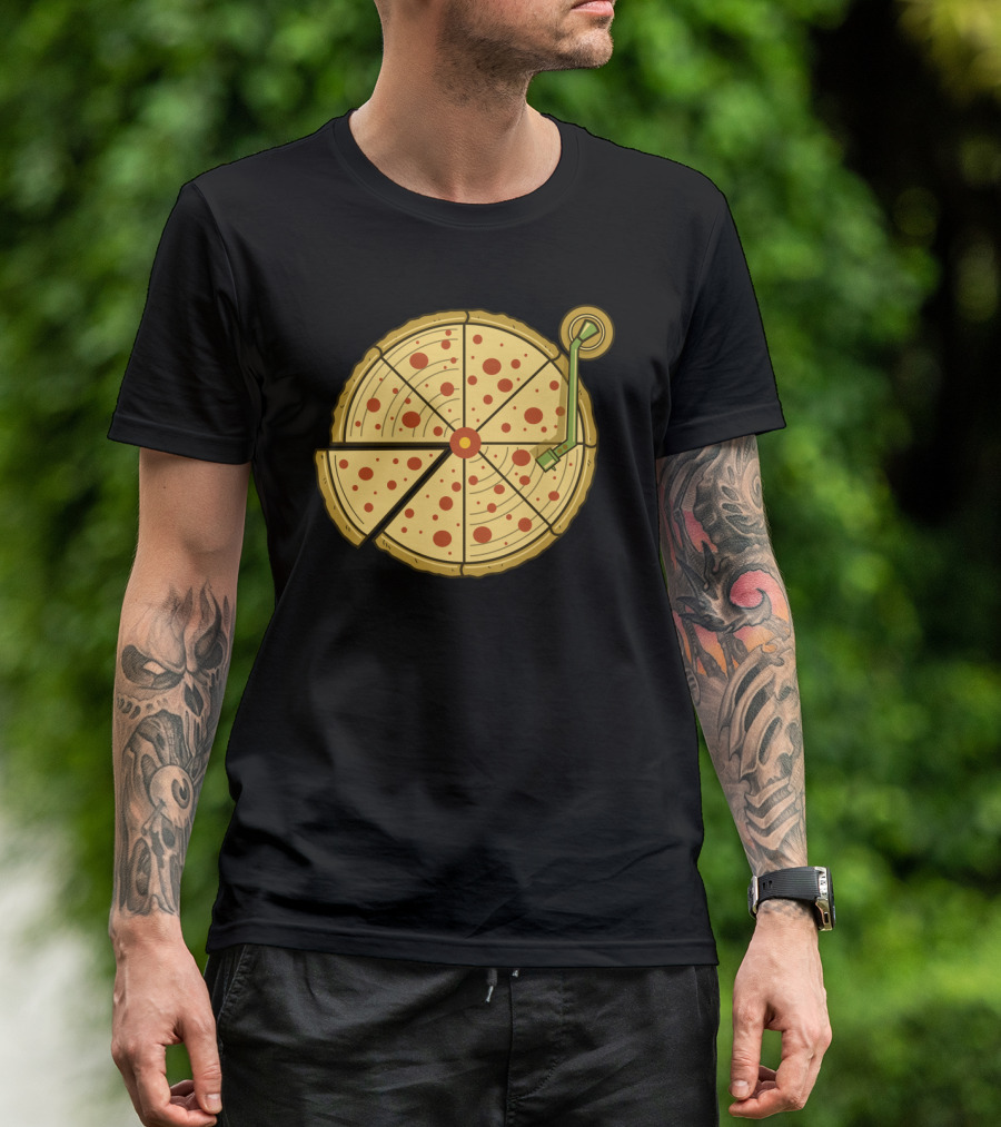 Pizza Turntable Vinyl Record Fusion T-Shirt